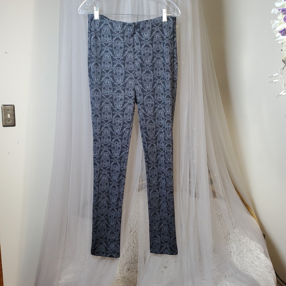 Bethany Mota Skull Rocker Chic Leggings Festival Moto Goth Grunge Size XL Ankle‎